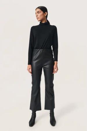 Damenhosen Soaked in Luxury Kaylee PU Kickflare