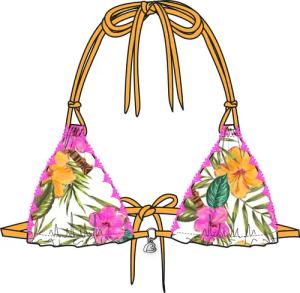 Badeanzugoberteil für Damen Banana Moon Nuco Tortuga