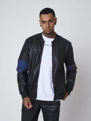Kunstlederjacke mit reflektierendem Einsatz Project X Paris