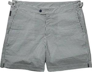 Eng anliegende Badeshorts mit Streifen The Resort Co Seersucker