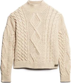 Polo-Pullover aus Strick, Damen Superdry Aran Cable