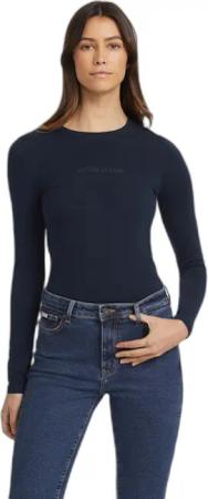 Langarm-T-Shirt Slim mit besticktem Logo für Damen Guess
