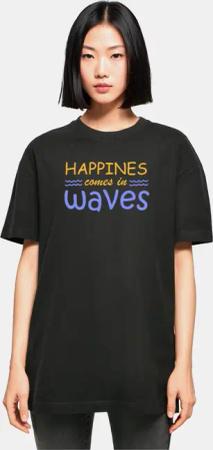 POD Ladies Summer - Happines comes in waves Oversized Boyfriend Tee