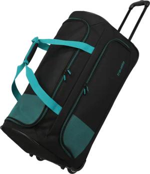 Travelite Basics Fresh - Rollenreisetasche 71 cm (schwarz/petrol)