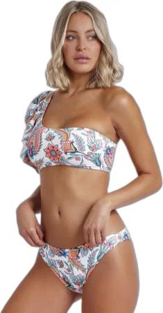 Asymmetrischer Volant-Bikini für Damen Admas Paisley