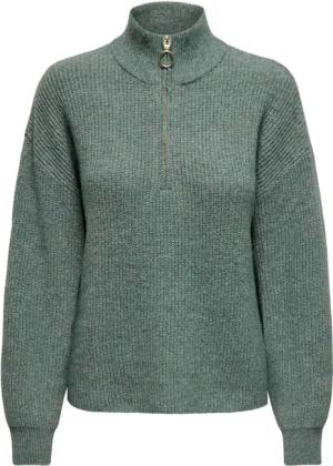 Pullover mit halbem Reißverschluss, Damen Only Tokyo Solid