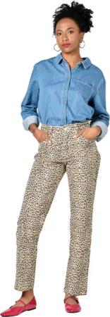 Boyfriend Jeans für Damen F.A.M. Paris Manon Leopard