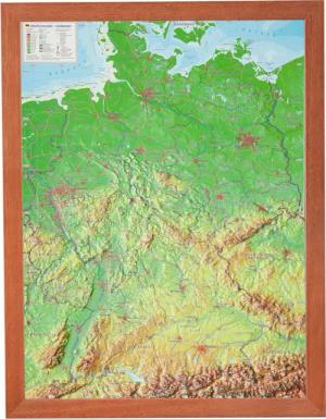 Georelief 3D Reliefkarte Deutschland