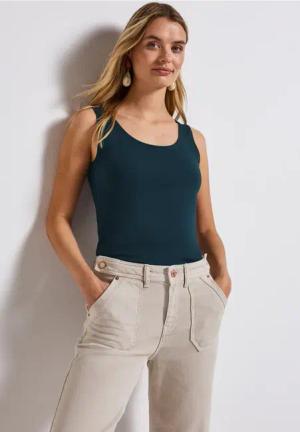 Street One Frauen Basic Top in Türkis, Gr: 40