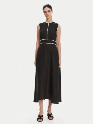 ICONA Sommerkleid RP5LE007 Schwarz Regular Fit