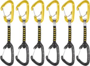 Grivel Alpine Plume Captive x6 - Express-Set Black / Yellow 10 cm