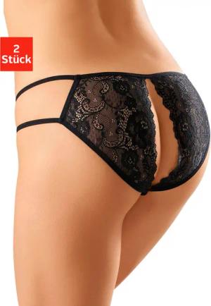 PETITE FLEUR GOLD Slip-Ouvert Damen 2xschwarz Gr.40/42