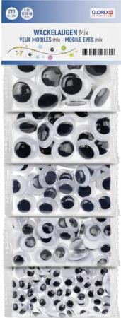 Glorex Aufkleber Glorex Wackelaugen mix 7,10,12,15,18