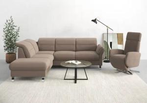 sit&more Ecksofa Grenoble L-Form mit Federkern,