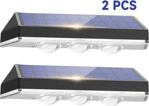 PODOFO LED Solarleuchte Solar Außenleuchten Zaunleuchten