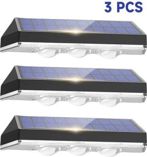 PODOFO LED Solarleuchte Solar Außenleuchten Zaunleuchten