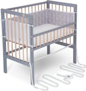 FabiMax Beistellbett Boxspring Fix Grau /