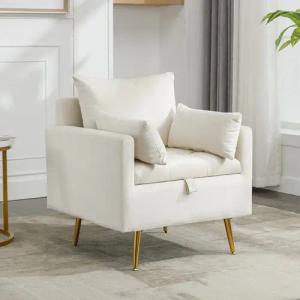 Merax Sessel mit Stauraum und goldenen