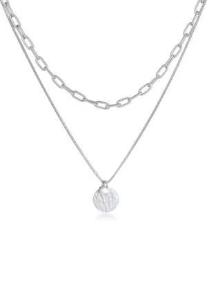 Elli Premium Gliederkette Layer Plättchen Layer