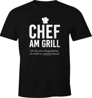 MoonWorks Print-Shirt Herren T-Shirt Chef am