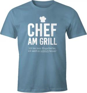 MoonWorks Print-Shirt Herren T-Shirt Chef am