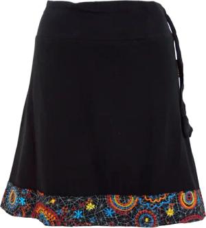 Guru-Shop Minirock Minirock mit besticktem Saum,