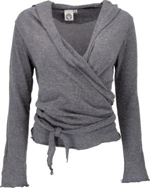 Guru-Shop Longsleeve Wickelshirt, Baumwollstrick Pullover,.. alternative