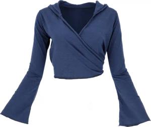 Guru-Shop Longsleeve Wickeltop, Yogatop, Langarmshirt mit..