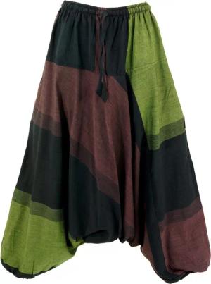 Guru-Shop Relaxhose Gestreifte Haremshose, Pluderhose, Boho..