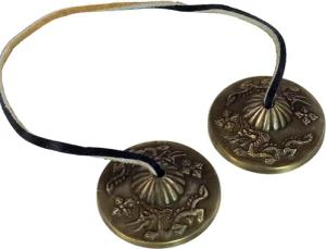 Guru-Shop Klangchakra Zimbel Paar mit Ornament,