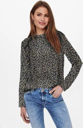 ONLY Blusenshirt Elegante Langarm Print ONLNEW