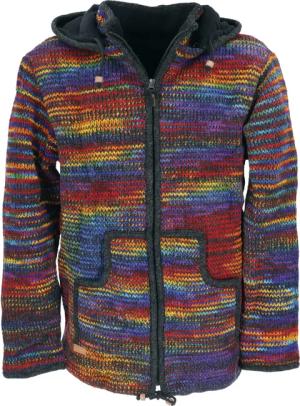 Guru-Shop Langjacke Strickjacke Wolljacke Nepaljacke -