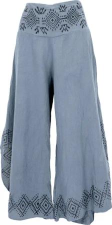 Guru-Shop Relaxhose Bequeme Sommerhose in natürlichem