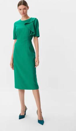 Comma Minikleid Kleid mit Volant-Detail Applikation
