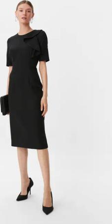 Comma Minikleid Kleid mit Volant-Detail Applikation