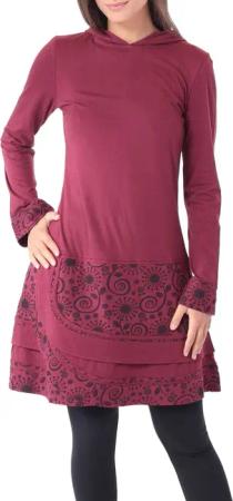 PUREWONDER Sweatkleid Langärmliges Kleid mit Zipfelkapuze