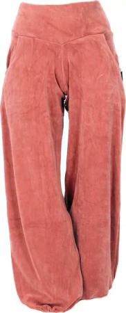 Guru-Shop Relaxhose Boho Samt Pluderhose, Wohlfühlhose,