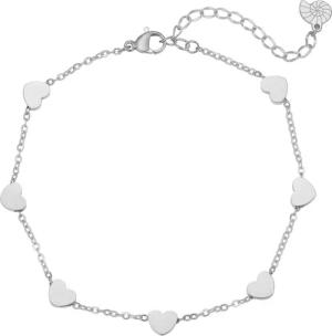 Hey Happiness Fußkette Herz Damen, vergoldet