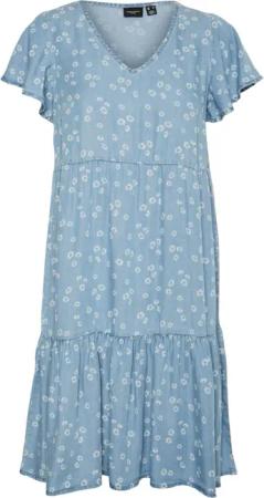 Vero Moda Sommerkleid Harper (1-tlg) Drapiert/gerafft