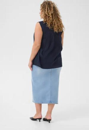 KAFFE Curve Blusentop Ärmellose Bluse KCthia