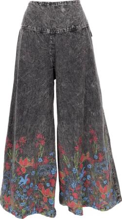 Guru-Shop Relaxhose Palazzohose, Boho Baumwollhose, Hosenrock