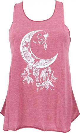 Guru-Shop T-Shirt Tanktop mit Ethnodruck, Mond