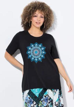Ulla Popken T-Shirt T-Shirt Mandala A-Linie