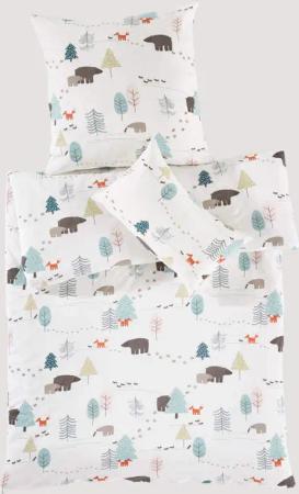 hessnatur Baby Jersey Bettwäsche aus Bio-Baumwolle - weiß - Größe 135x200 / 80x80 cm