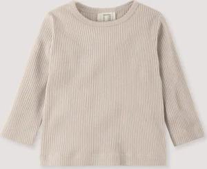 hessnatur Baby Longsleeve aus Bio-Baumwolle mit Bio-Merinowolle - beige - Größe 50/56