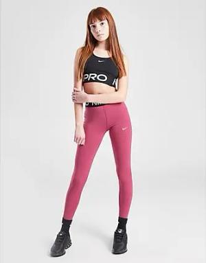 Nike Girls' Pro Leggings Junior, Pink