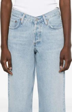 Agolde - Wide-Leg Light Blue Jeans With Concealed Fly And C - Größe 26 - blau