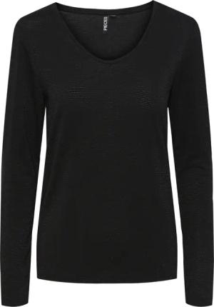 Langarmshirt, gestreift, Damen Pieces Billo Lurex