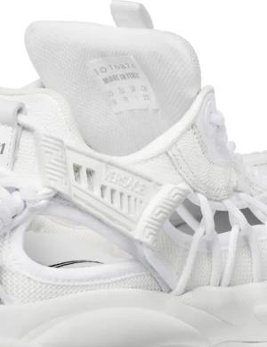Versace Low-Top Sneaker - Panelled White Sneakers With Cut-Out Detailing - Gr. 45 (EU) - in Weiß - für Damen