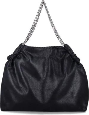 Stella McCartney Crossbody Bags - Soft Textured Black Bag With Chain-Link Handles - Gr. unisize - in Schwarz - für Damen